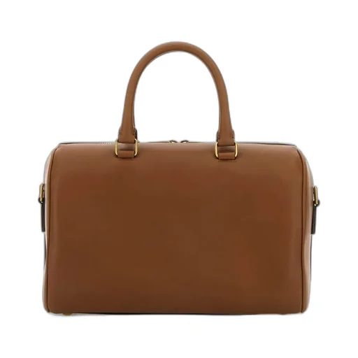 Saint Laurent Logo Debossed Zip-Up Tote Bag