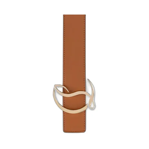 Logo-Plaque Leather Belt