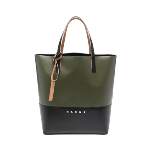 Marni Tribeca Logo Detailed Tote Bag