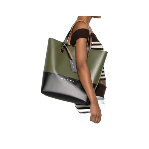 Marni Tribeca Logo Detailed Tote Bag