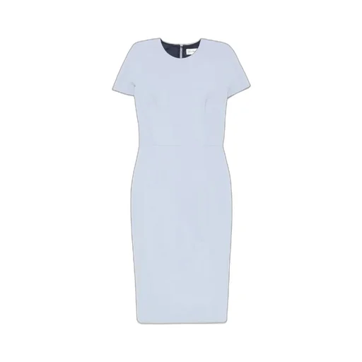 Victoria Beckham Rear Slit Crepe Midi Dress