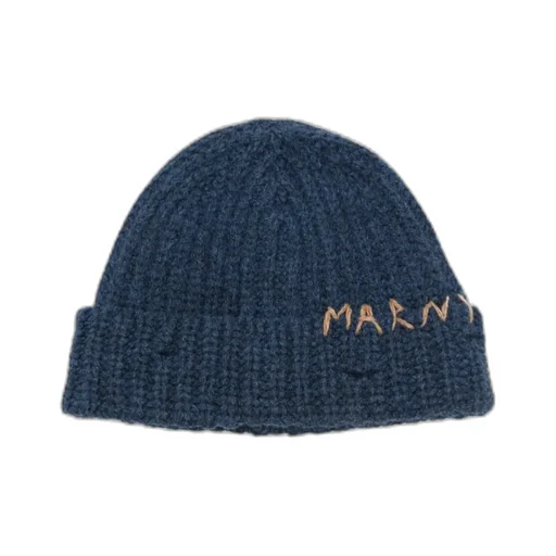 Marni Logo Embroidered Knitted Beanie