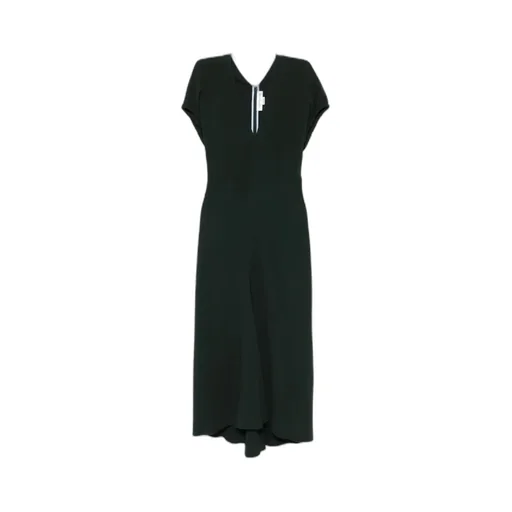 V-Neck Midi Dress