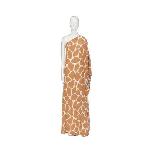 One-Shoulder Print Maxi Dress