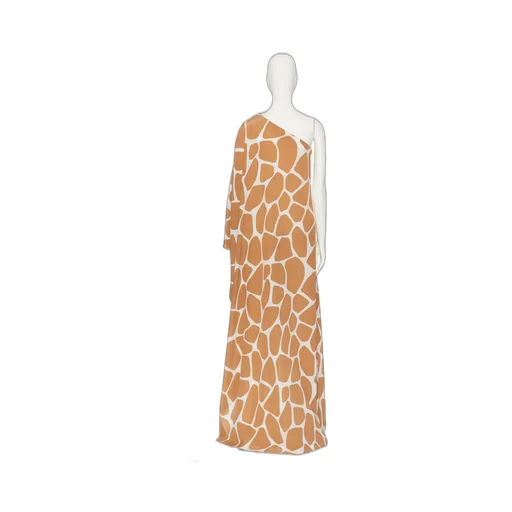 One-Shoulder Print Maxi Dress