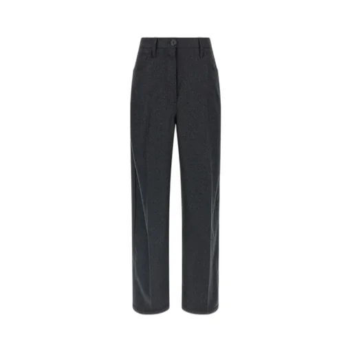 Prada Logo Detailed Pleated Trousers
