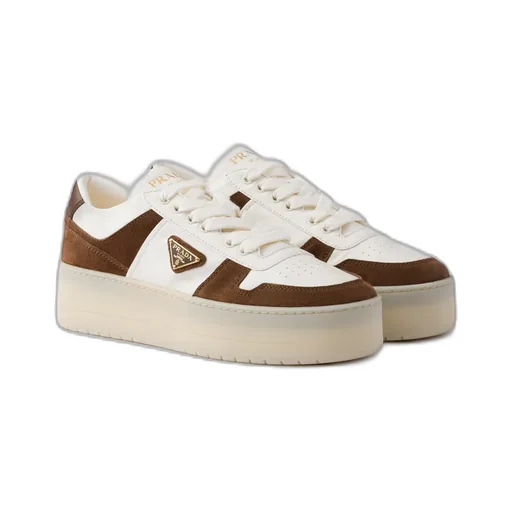 Downtown Bold Nappa Leather And Suede Sneakers