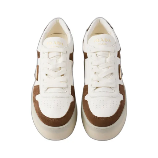Downtown Bold Nappa Leather And Suede Sneakers