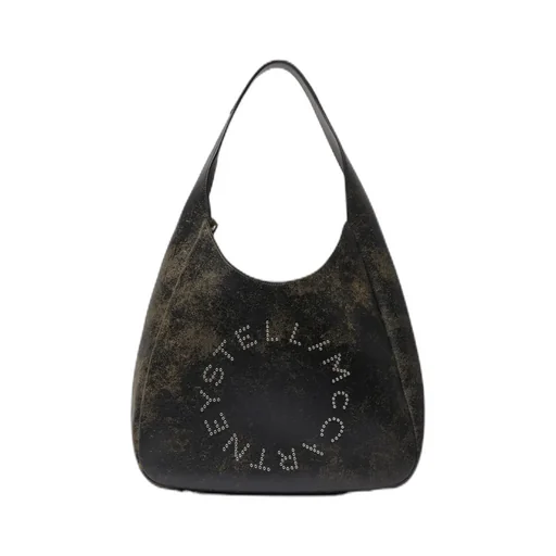 Stella Mccartney Logo Slouchy Aged Large Hobo Bag