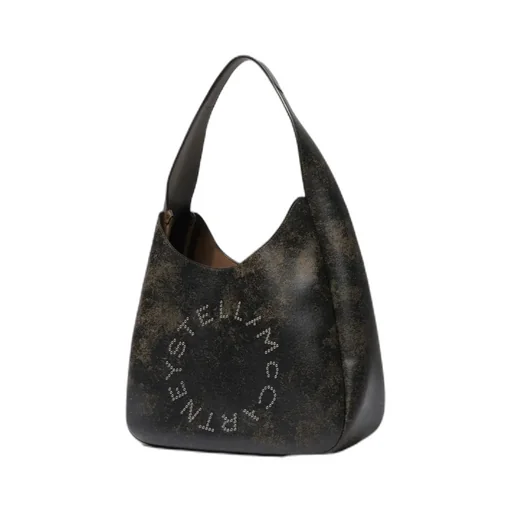 Stella Mccartney Logo Slouchy Aged Large Hobo Bag