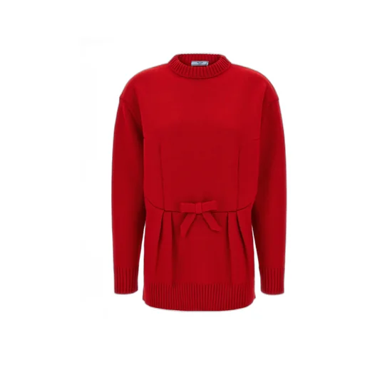 Prada Bow-Detailed Crewneck Jumper