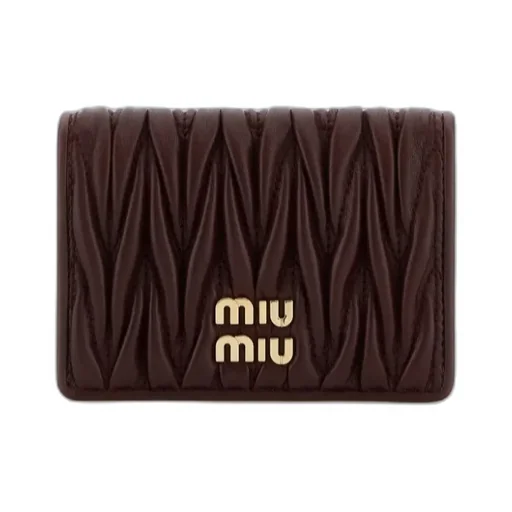 Miu Miu Logo-Lettering Matelassé Cardholder
