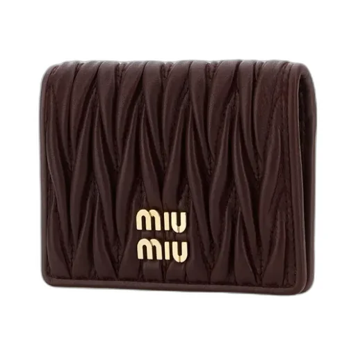 Miu Miu Logo-Lettering Matelassé Cardholder