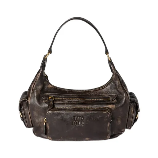 Miu Miu Logo-Embossed Zipped Tote Bag