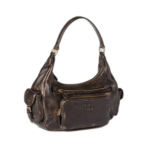 Miu Miu Logo-Embossed Zipped Tote Bag
