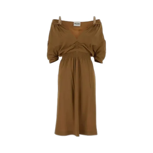Miu Miu V-Neck Midi Dress