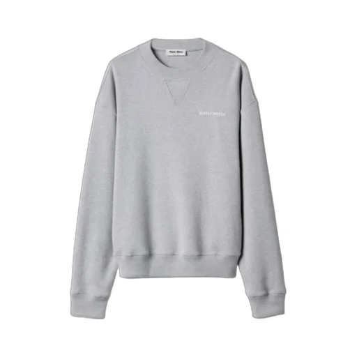 Miu Miu Long-Sleeved Crewneck Sweatshirt