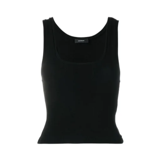 Black Sleeveless Vest Top
