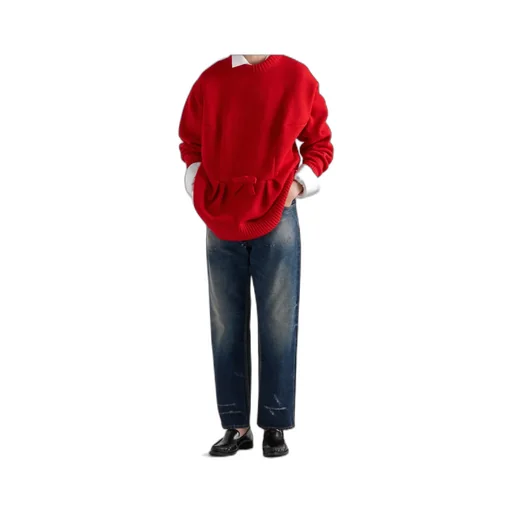 Prada Distressed Straight-Leg Jeans
