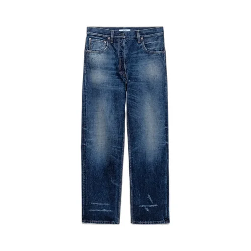Prada Distressed Straight-Leg Jeans