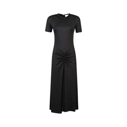 Victoria Beckham Short-Sleeved Gathered Midi Dress