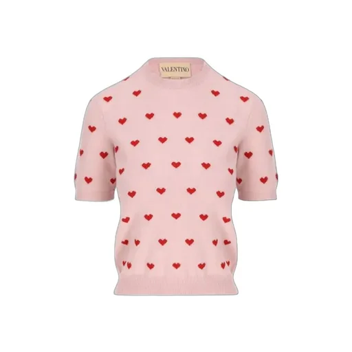 Valentino Heart Intarsia Crewneck Jumper