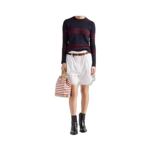 Prada Striped Crewneck Jumper