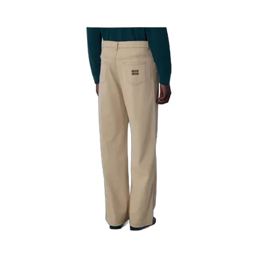 Miu Miu Logo-Embroidered Denim Jeans