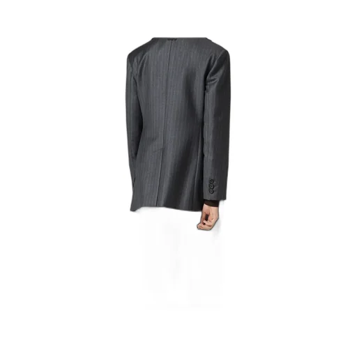 Single-Breasted Pinstripe Jacket