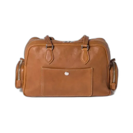 Pocket Nappa Leather Top-Handle Bag