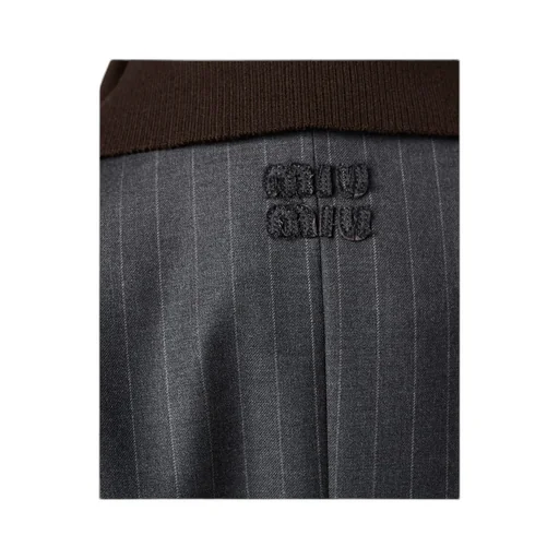 Single-Breasted Pinstripe Jacket