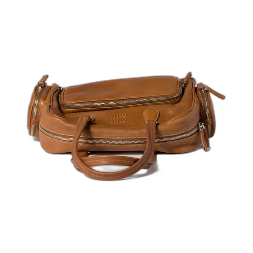 Pocket Nappa Leather Top-Handle Bag