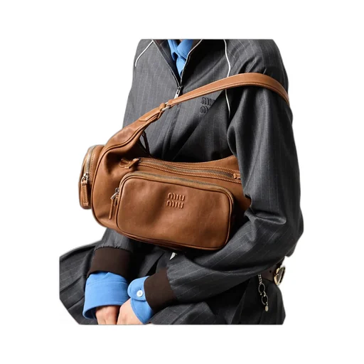 Pocket Nappa Leather Top-Handle Bag