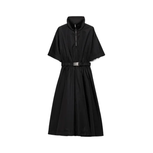 Short-Sleeved Re-Nylon Midi-Dress