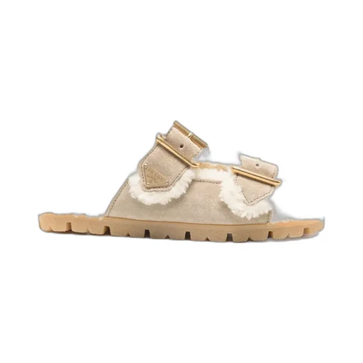 Prada Triangle-Logo Open-Toe Sandals