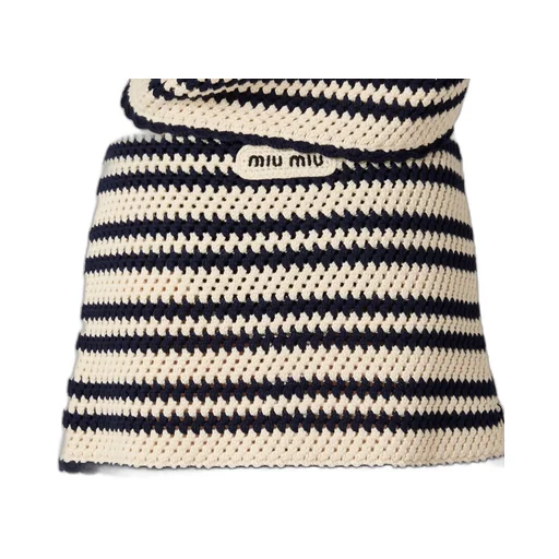 Miu Miu Two-Toned Crochet Mini Skirt
