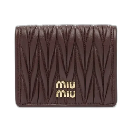 Miu Miu Logo-Lettering Matelassé Bi-Fold Wallet