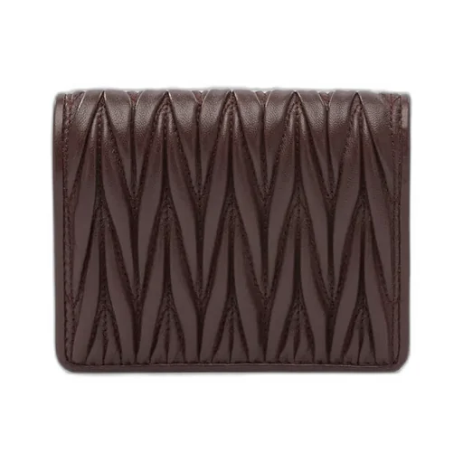 Miu Miu Logo-Lettering Matelassé Bi-Fold Wallet