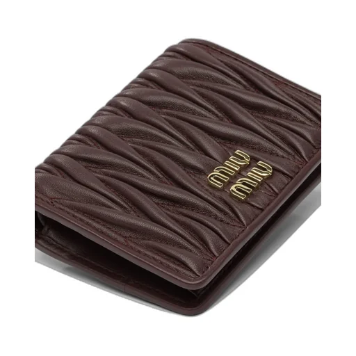 Miu Miu Logo-Lettering Matelassé Bi-Fold Wallet