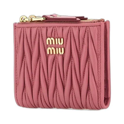Miu Miu Logo Plaque Zipped Wallet