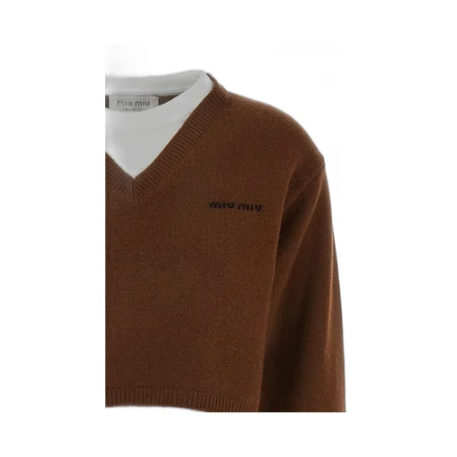 Miu Miu V-Neck Knitted Jumper