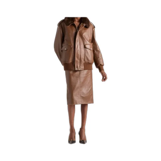 Nappa Leather Pencil Skirt