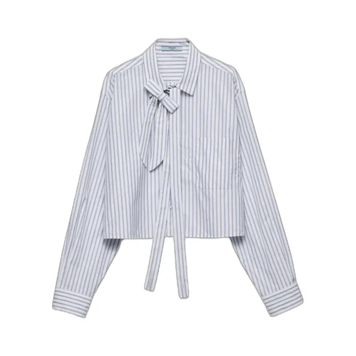 Versace Striped Cropped Shirt