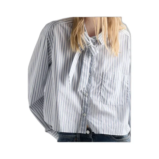 Versace Striped Cropped Shirt
