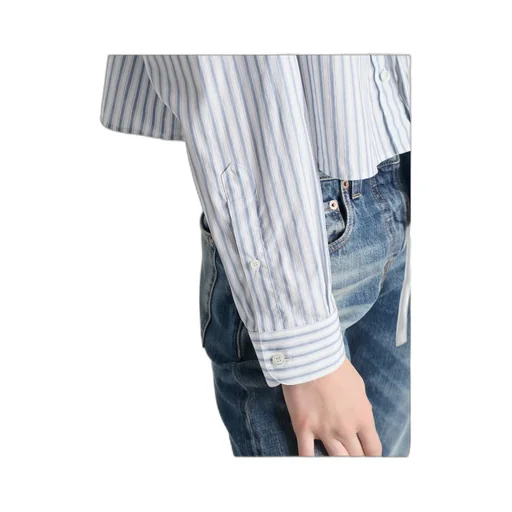 Versace Striped Cropped Shirt