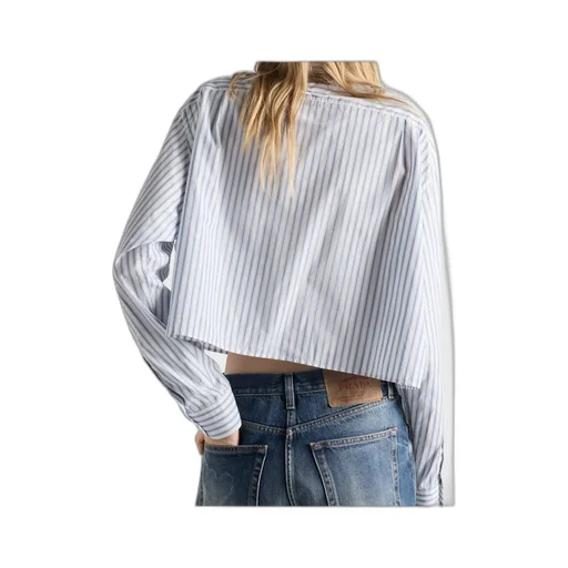 Versace Striped Cropped Shirt