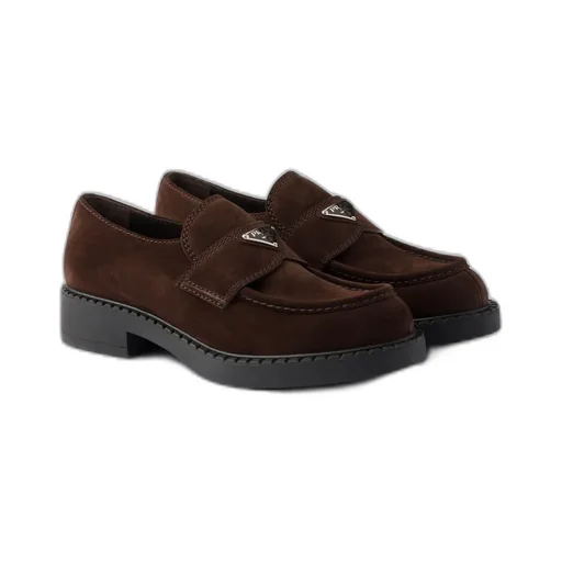Chocolate Suede Loafers