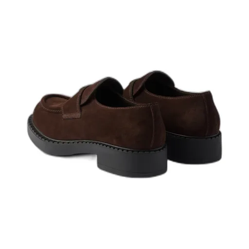 Chocolate Suede Loafers