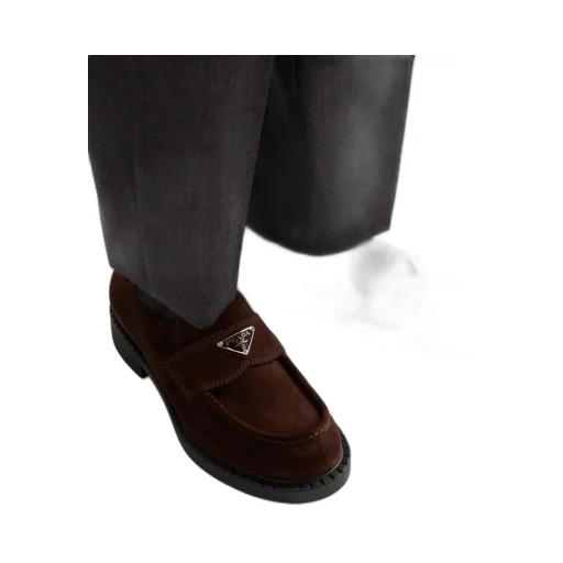 Chocolate Suede Loafers