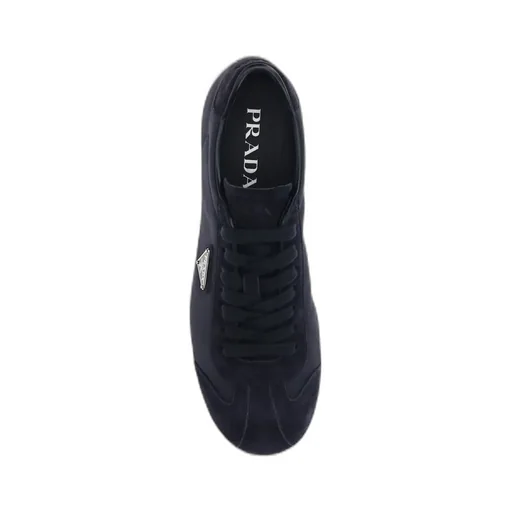 Prada Triangle-Logo Lace-Up Sneakers